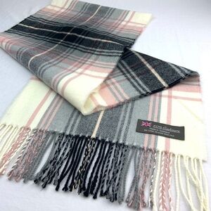 100% Cashmere Plaid Scarf from Scotland